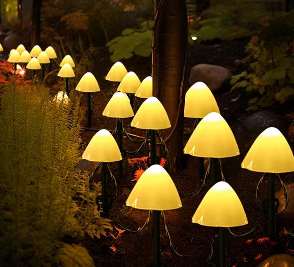 LED Mushroom String Dekoration Solar Ground Lights