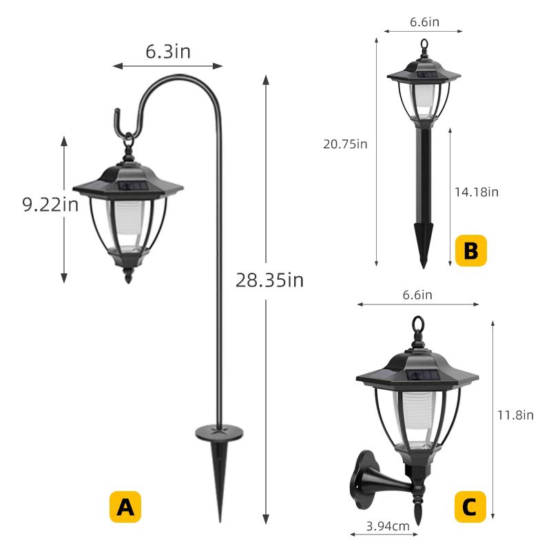 Udendørs vandtæt Palace Retro Solar Light