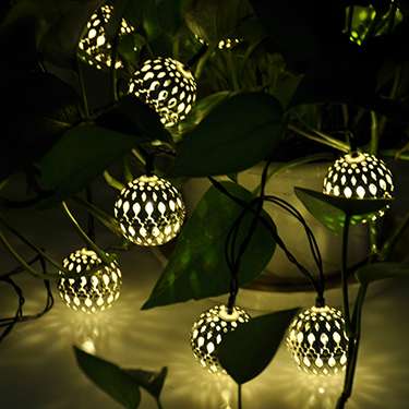 Solar Metal Ball String Light